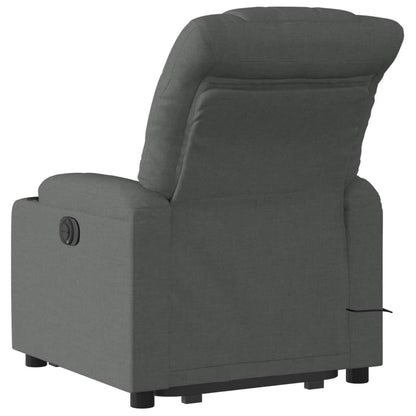 vidaXL Stand up Massage Recliner Chair Dark Gray Fabric
